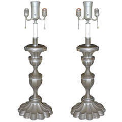 Great Pair of Decorative Zinc Table Lamps