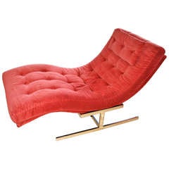 Iconic Milo Baughman Wave Chaise Longue