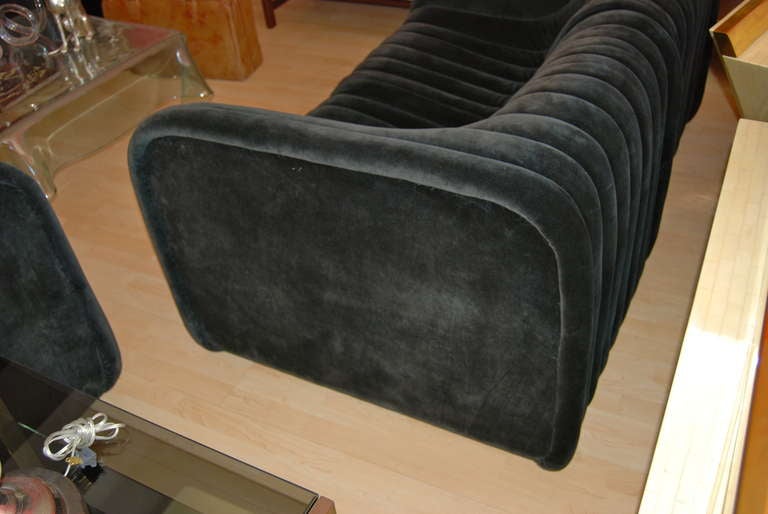 Swiss Wonderful  Vertical Channel Tufted Sectional Sofa By Artima For Turner LTD, NY