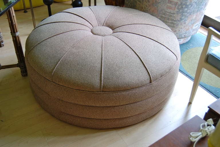 Fabulous large scale ottoman with with spring interior seat system measuring 43