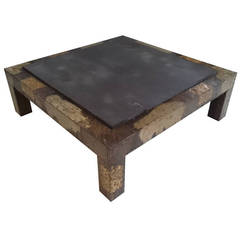 Paul Evans Patchwork Metal and Slate Cocktail Table 5