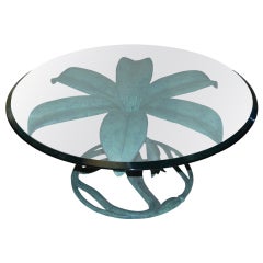 Arthur Court Coffee Table With Flower Motif