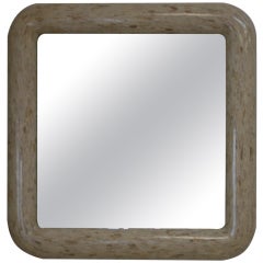 Vintage Sliced Bone Square Mirror