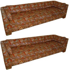  Pair of Low Profile Milo Baughman Sofas or 3 Pc. Sectional