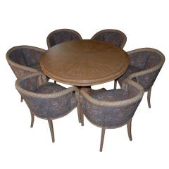 UNIQUE  DINING OR GAME TABLE WITH 6 CHAIRS