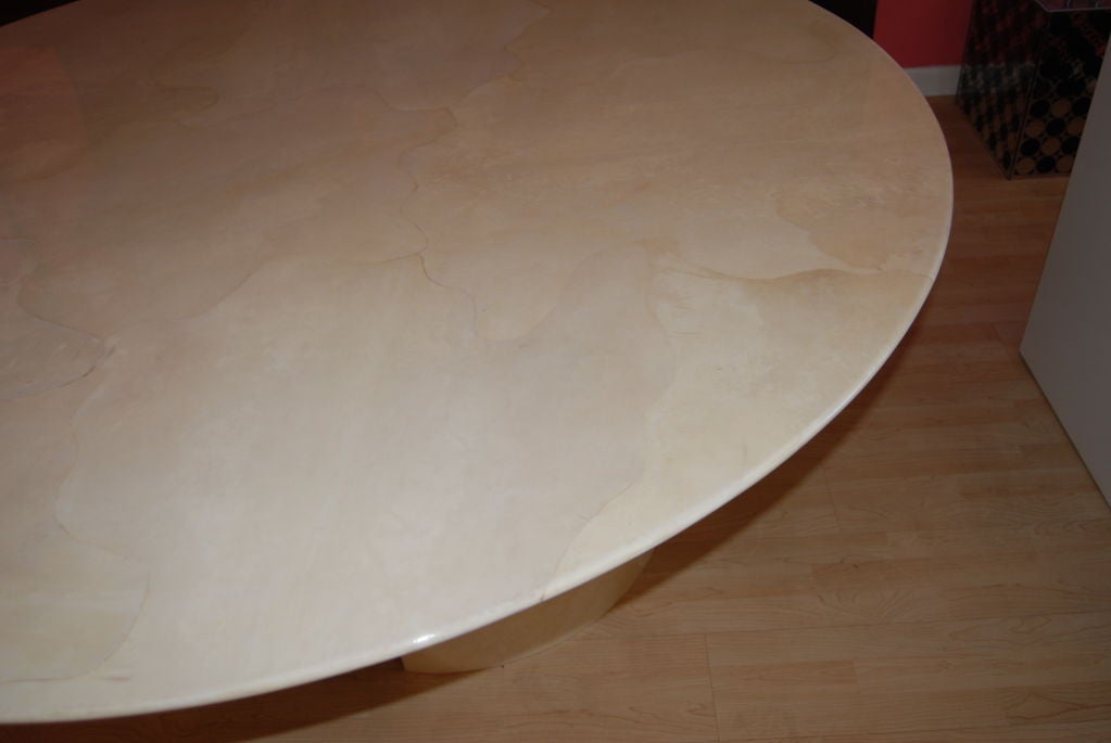 Late 20th Century SUPERB SIGNED KARL SPRINGER GOATSKIN  DINING TABLE