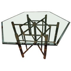 VINTAGE HEXAGON TWO TONE MCGUIRE DINING TABLE