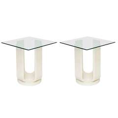 Pair of Tesselated Bone Tables/Bases