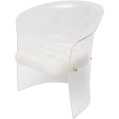 Lucite Barrel Chair