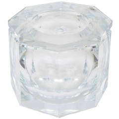 The Most Monumental Lucite Faceted Ice Bucket