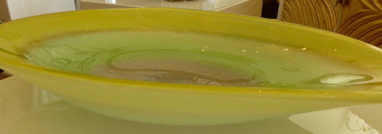 Italian Murano Seguso Glass Centerpiece Platter/Bowl/SATURDAY SALE In Excellent Condition In North Miami, FL