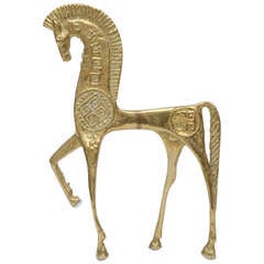 Etruskische Pferdeskulptur aus Bronzeguss im Stil von Frederic Weinberg