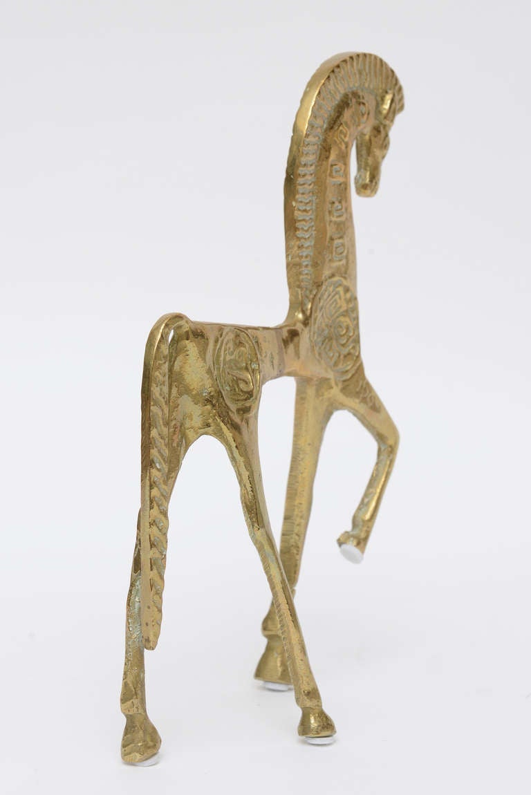 American Cast Bronze Etruscan Horse Sculpture in the Style of Frederic Weinberg
