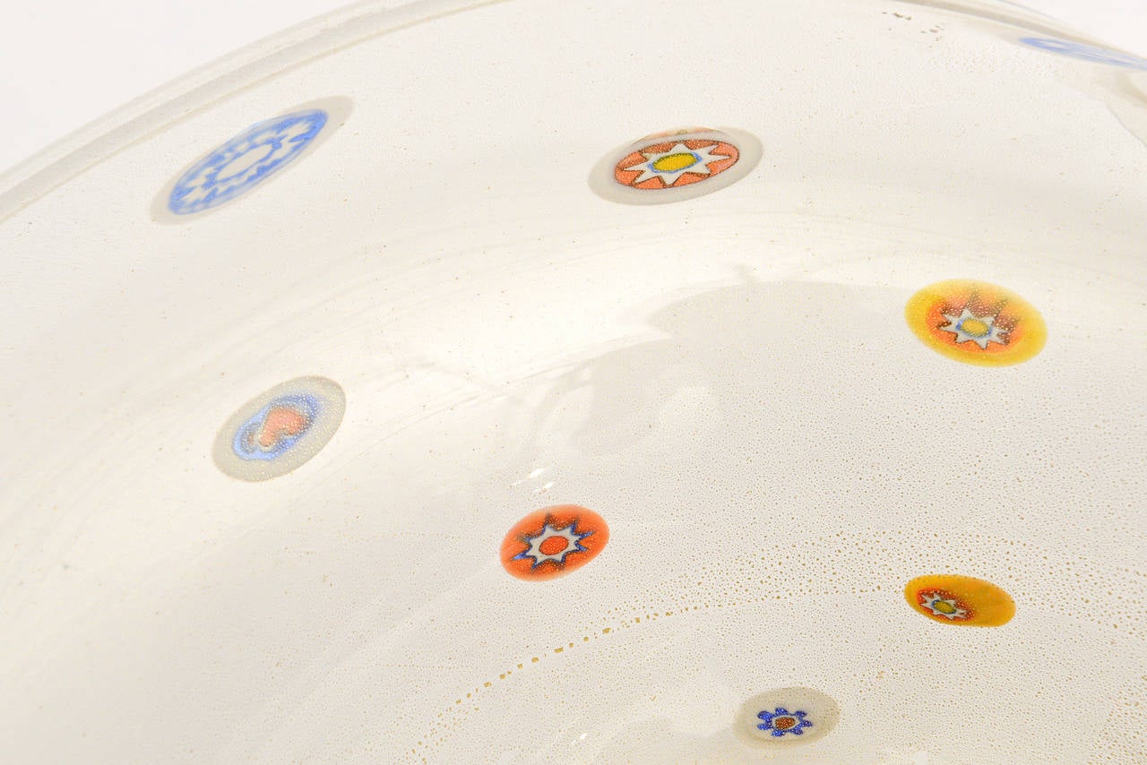 Italian Murano Millefori Glass Monumental Bowl Attr. to Fratelli Toso 4