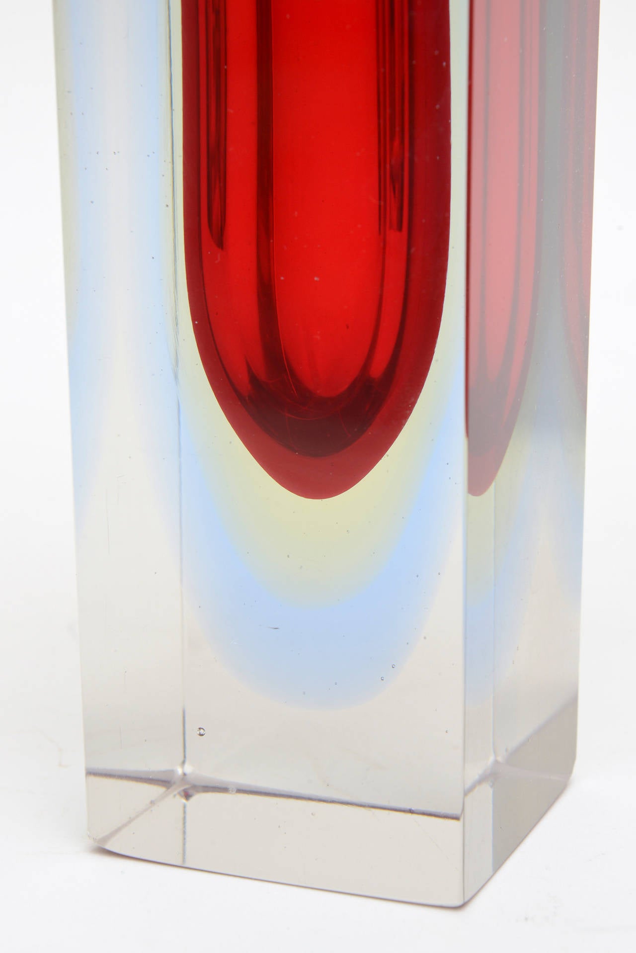 Italian Murano Mandruzzato Sommerso Glass Vase 2