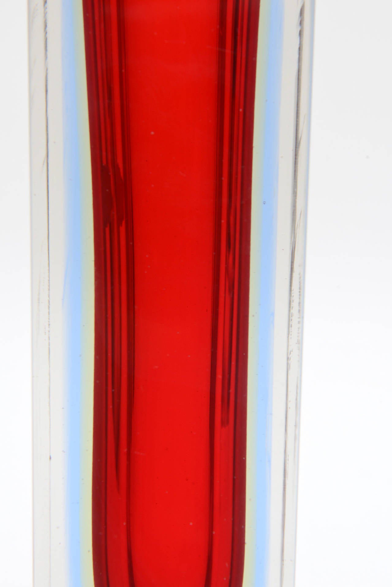 Italian Murano Mandruzzato Sommerso Glass Vase 3