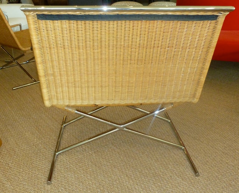 American Pair of Ward Bennett Sled Chairs