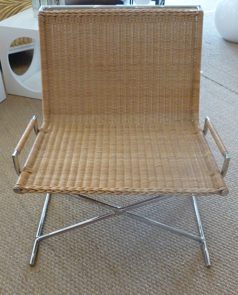 Pair of Ward Bennett Sled Chairs 3