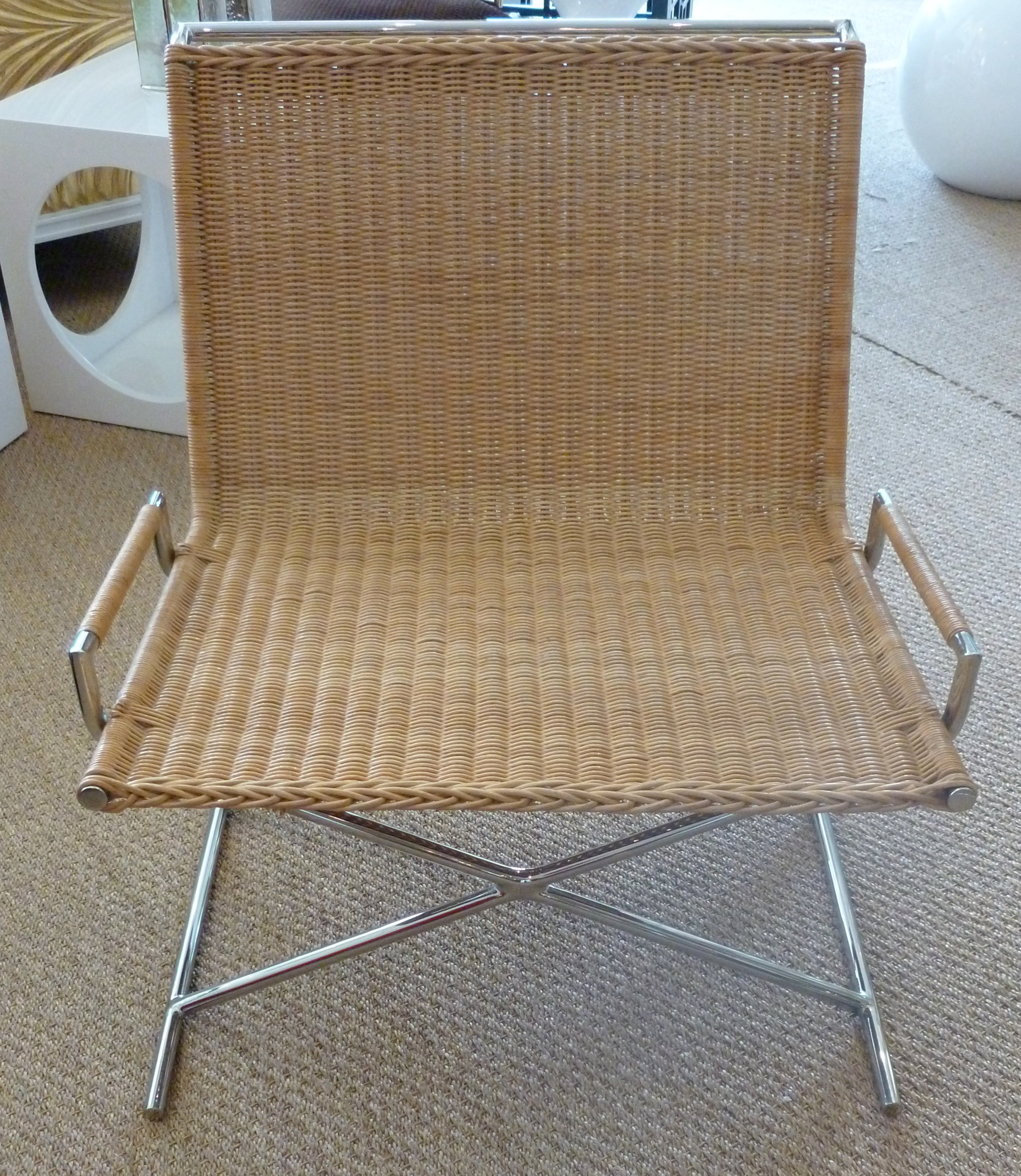 Pair of Ward Bennett Sled Chairs