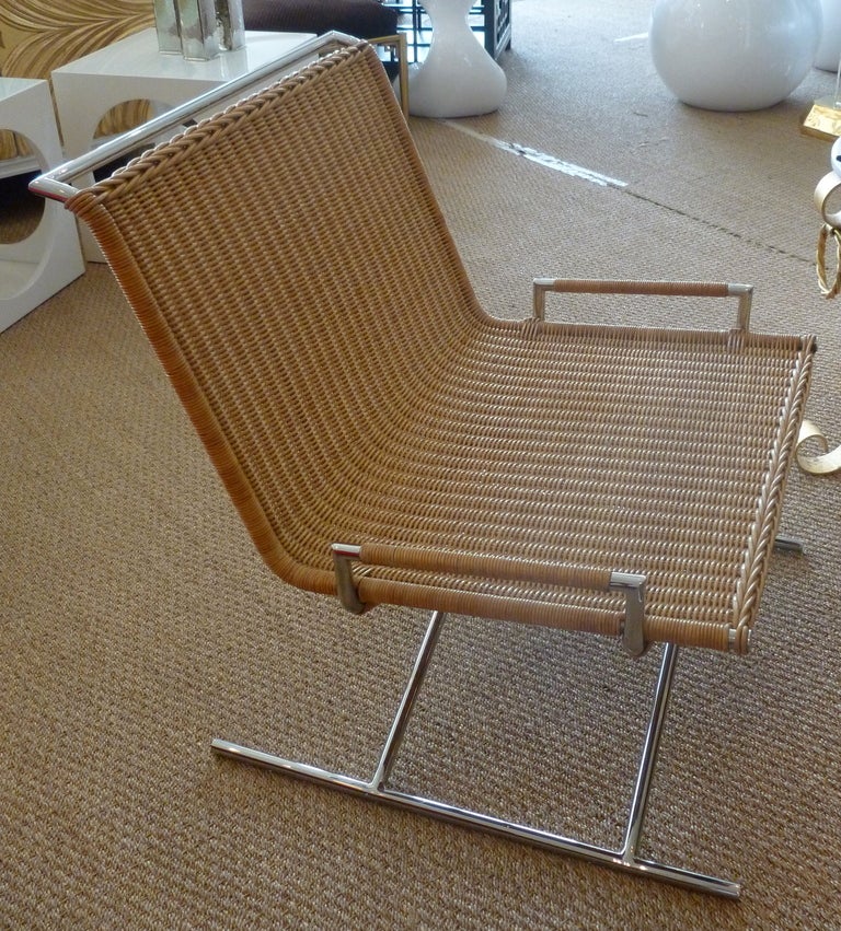 Pair of Ward Bennett Sled Chairs 2