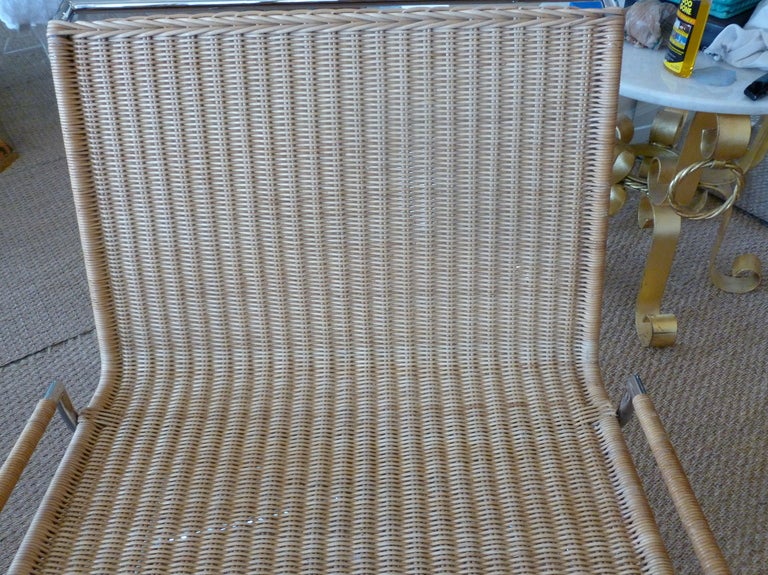 Pair of Ward Bennett Sled Chairs 1