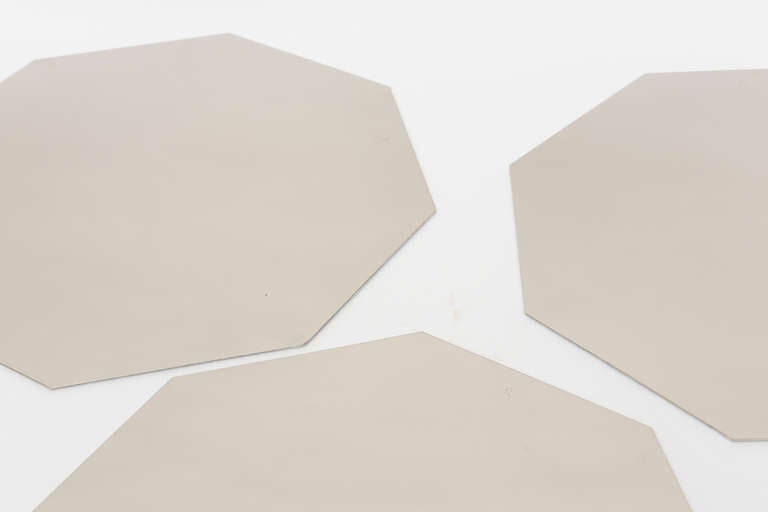 Juego de seis cargadores o salvamanteles de acero inoxidable Romeo Rega Vintage, italiano