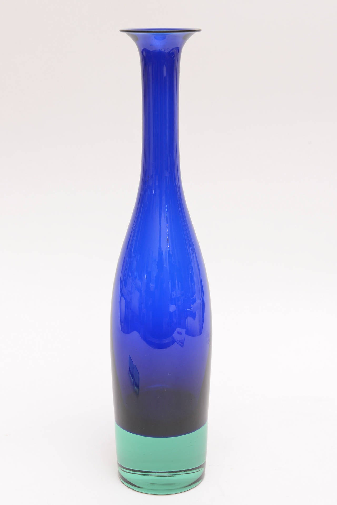 Danish Anje Kjaer for Holmegaard Sommerso Glass Bottle/ Decanter