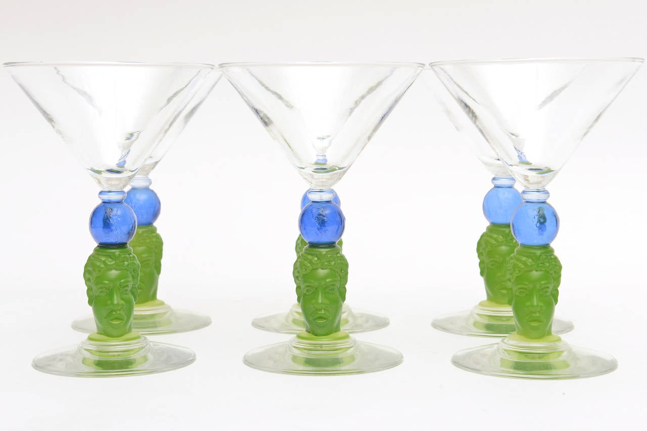 Six Signed Richard Jolley Martini Glasses Limited Edition 3