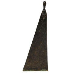 Giacometti Style Bronze Angled Sculpture