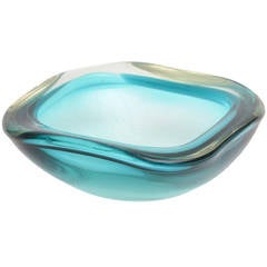 Luscious Italian Murano Sommerso Glass Bowl or Dish