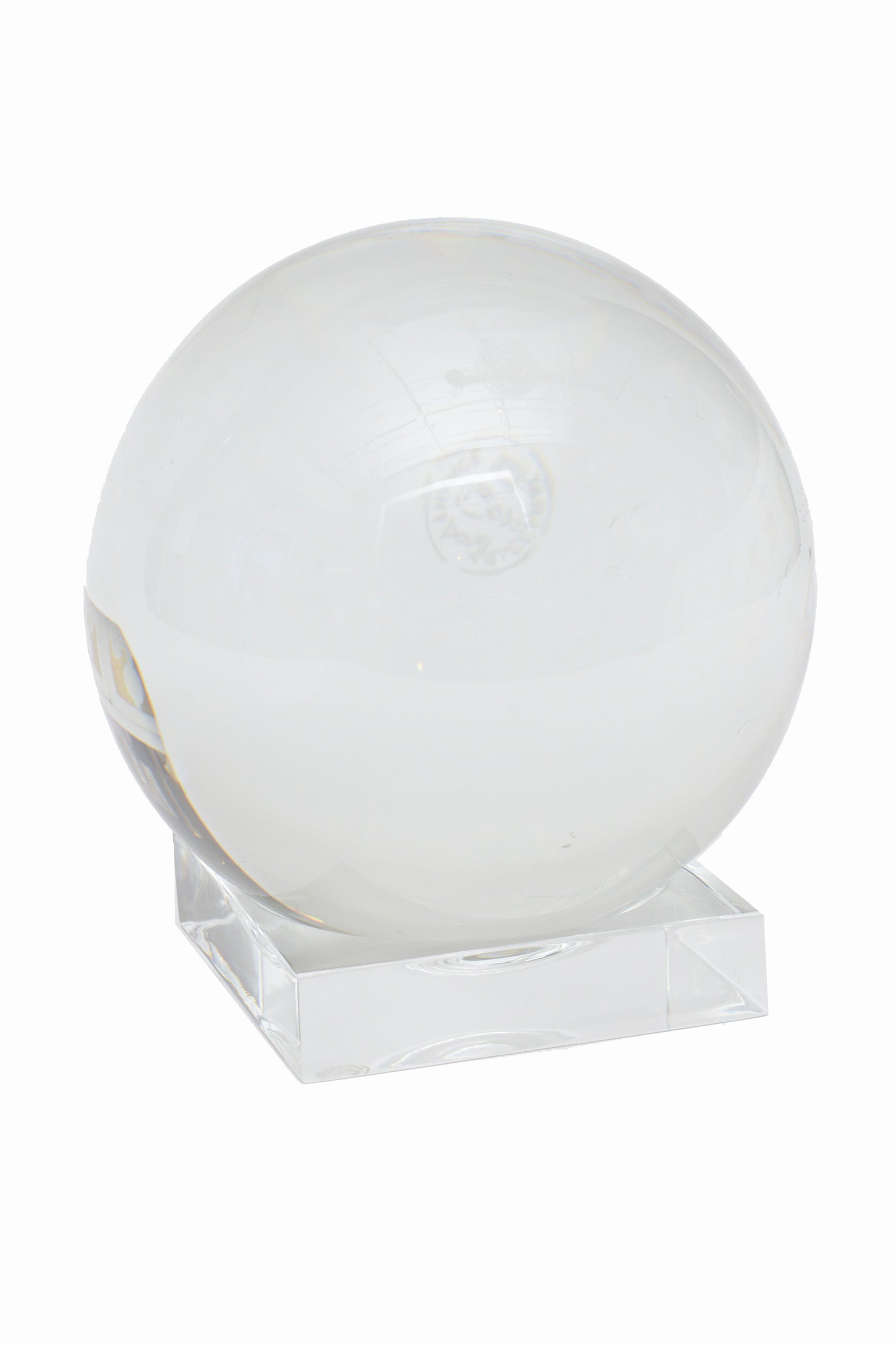 French Signed Baccarat" Crystal Ball"
