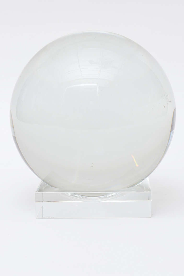 French Signed Baccarat" Crystal Ball"