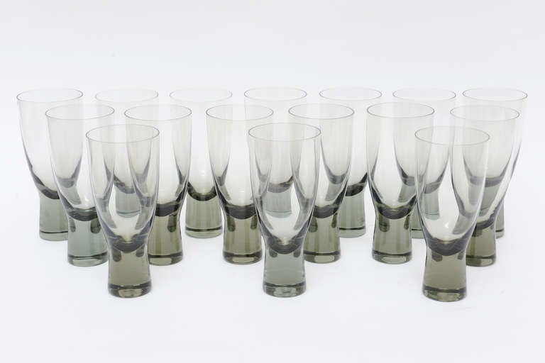 Danish Set of 45 Holmegaard  Modernist Glass Stemware