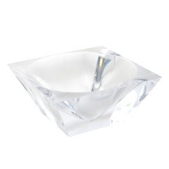 Vintage Faceted Lucite "Baccarat Style" Bowl