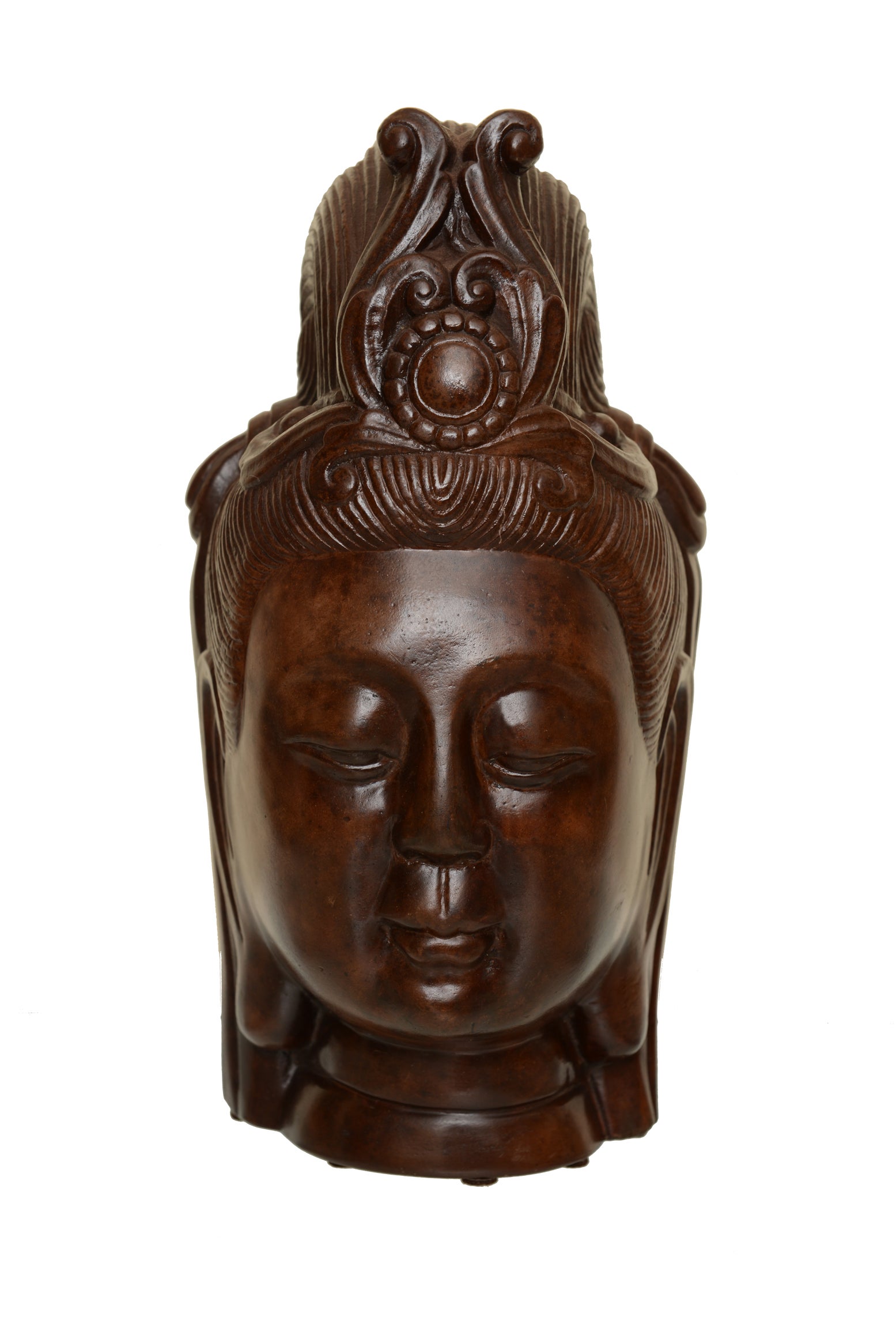Resin Vintage Kwan Yin Buddha Head