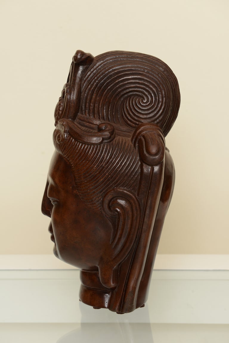 American Resin Vintage Kwan Yin Buddha Head