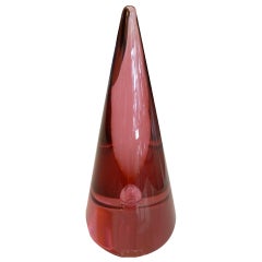 italian Murano Sommerso Glass Conical Cone