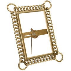 Polished Brass Chain Link Picture Frame