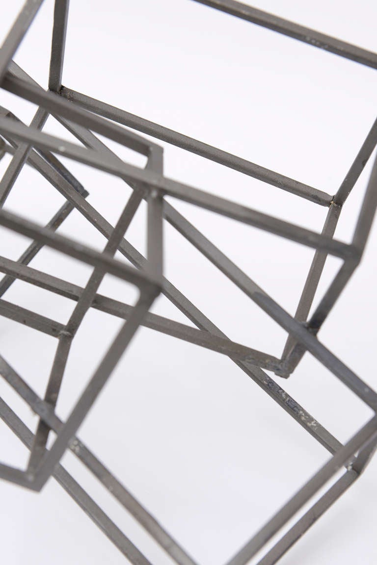 Sol LeWitt Inspired Steel Cube Sculpture 1
