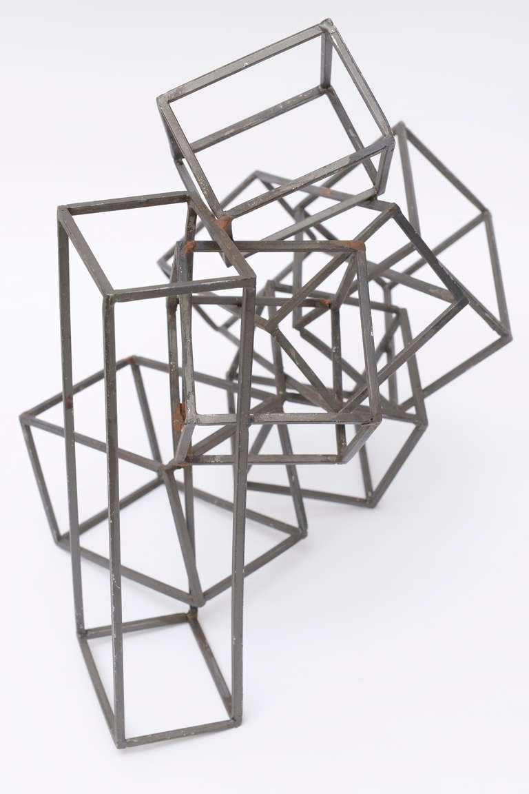 Sol LeWitt Inspired Steel Cube Sculpture 2