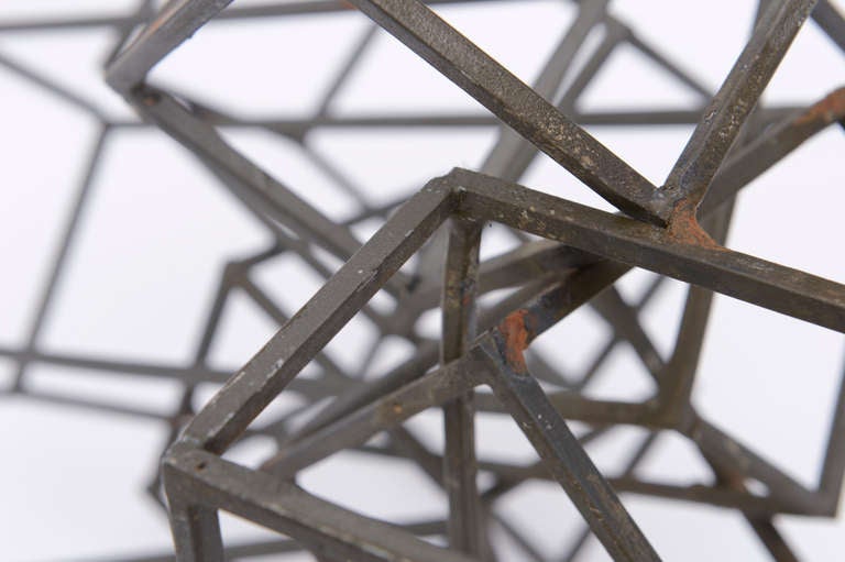 Sol LeWitt Inspired Steel Cube Sculpture 3
