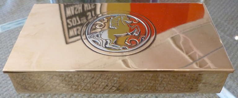 Hallmarked Bronze and Sterling Silver Art Deco "Horse" Hinged Box / SATURDAY SALE