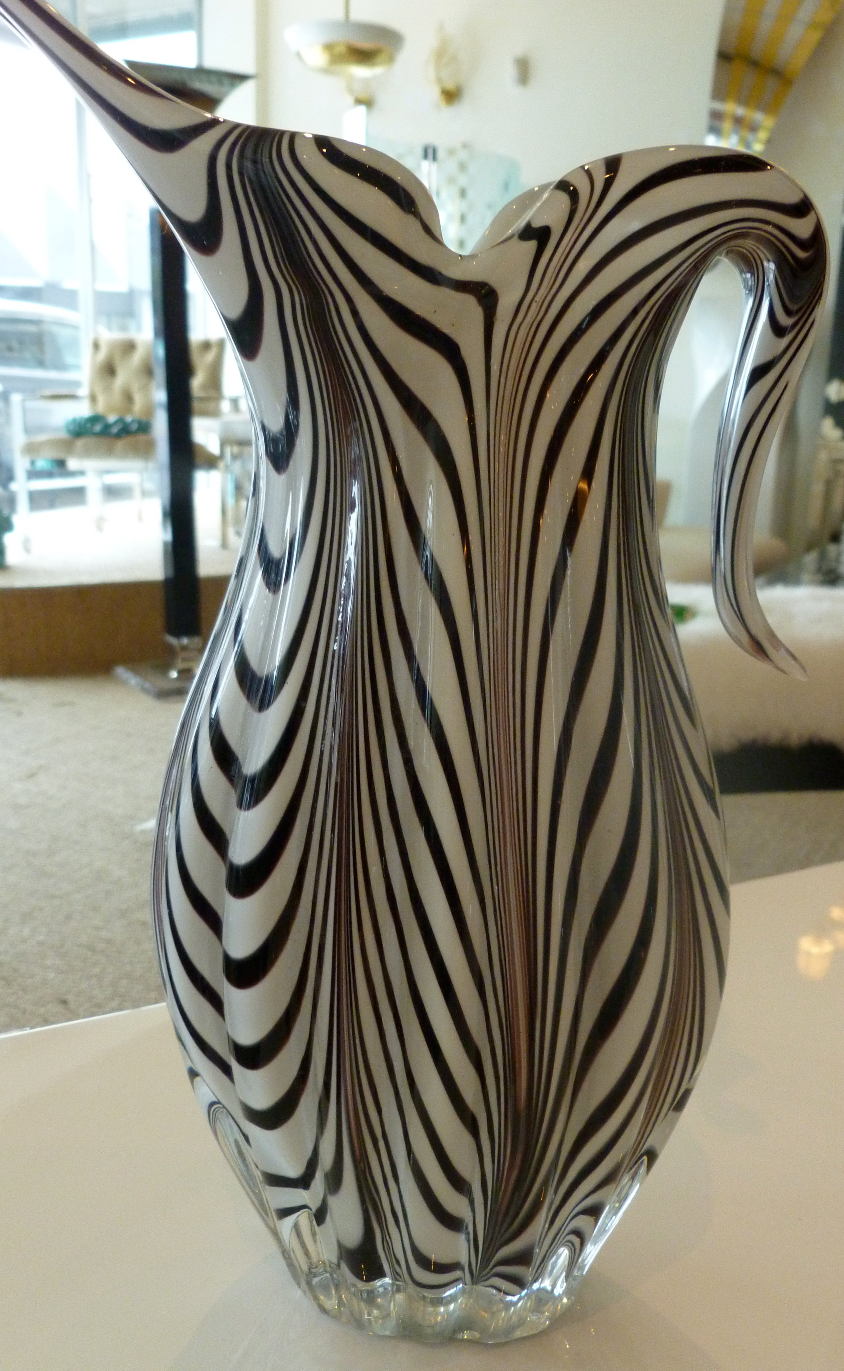 Italian Murano Salviatti Glass Sommerso Vase