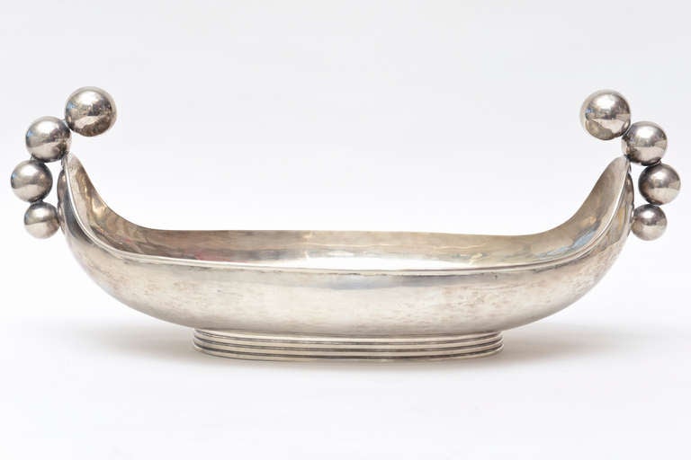 Modern Artist Signed Hallmarked Sterling Silver Monumental Mexican Centerpiece/Serving Bowl