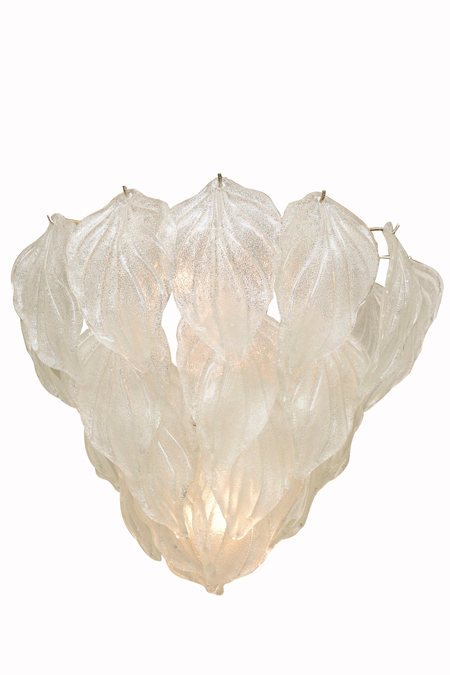 Italian Murano Glass Leaf Chandelier