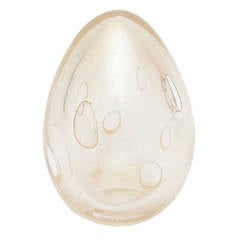Italian Murano Seguso Ovoid Gold Aventurine Glass Sculpture 5