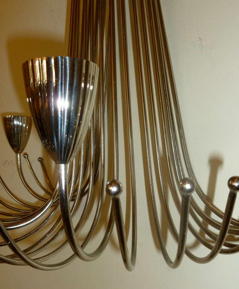 Pair of Wall Nickel Silver Candelabras/ REDUCED FINAL PRICE..