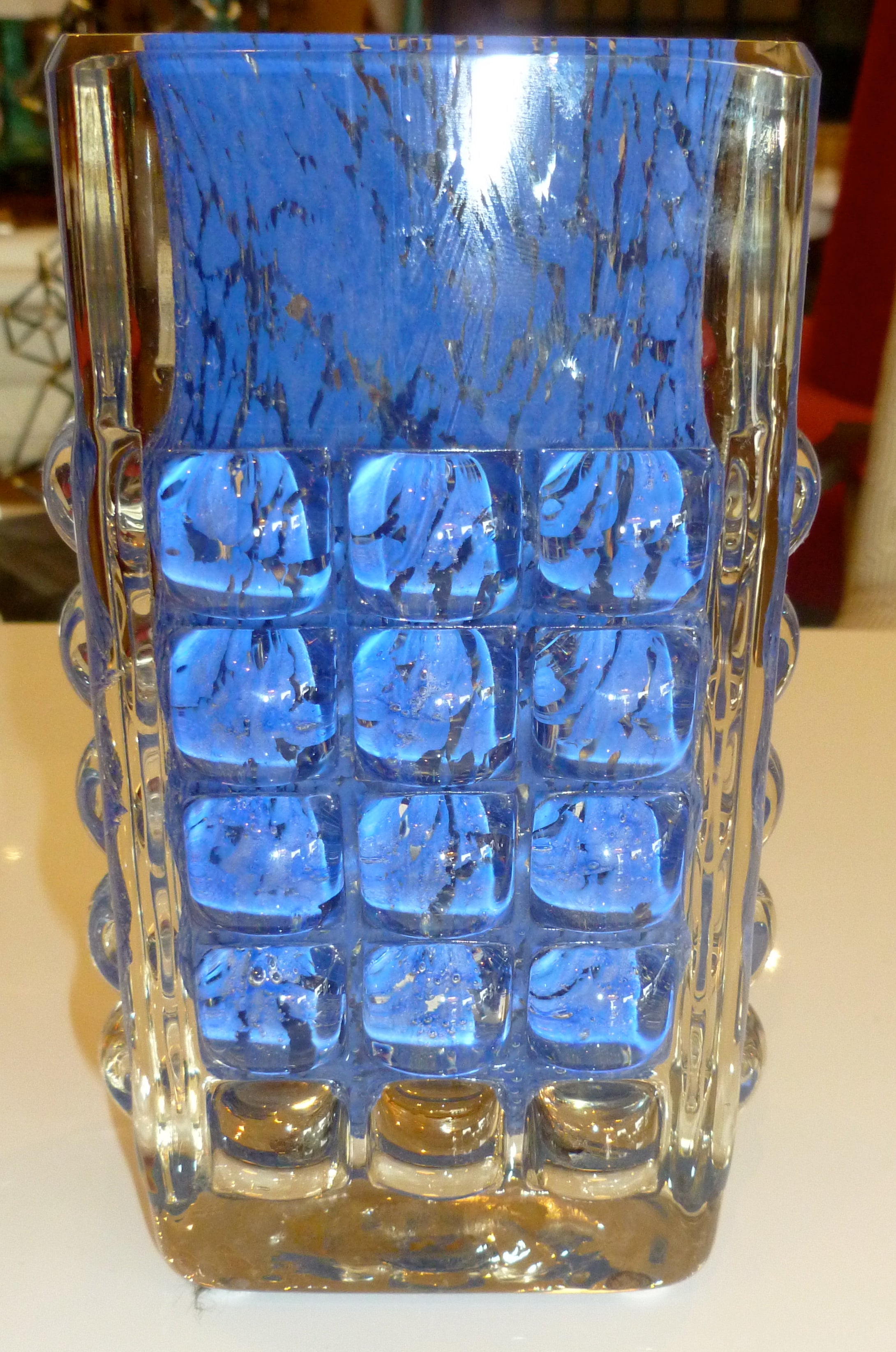 Stunning  Signed Obscure German Luscious Glass Vessel/Vase