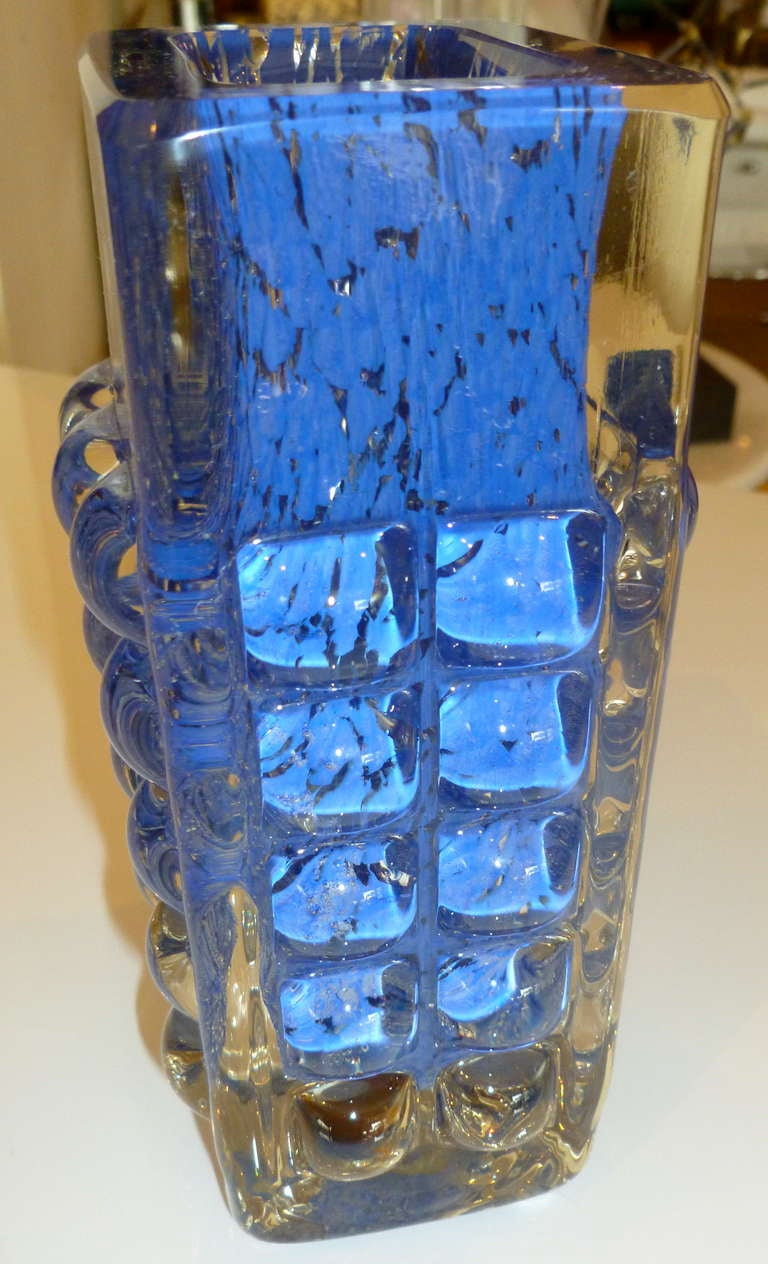 Stunning  Signed Obscure German Luscious Glass Vessel/Vase In Excellent Condition In North Miami, FL