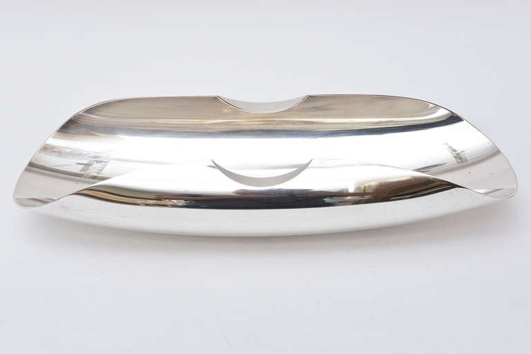 Modern Stunning Italian Signed Lino Sabattini Silver-PlateMonumental Centerpiece Bowl